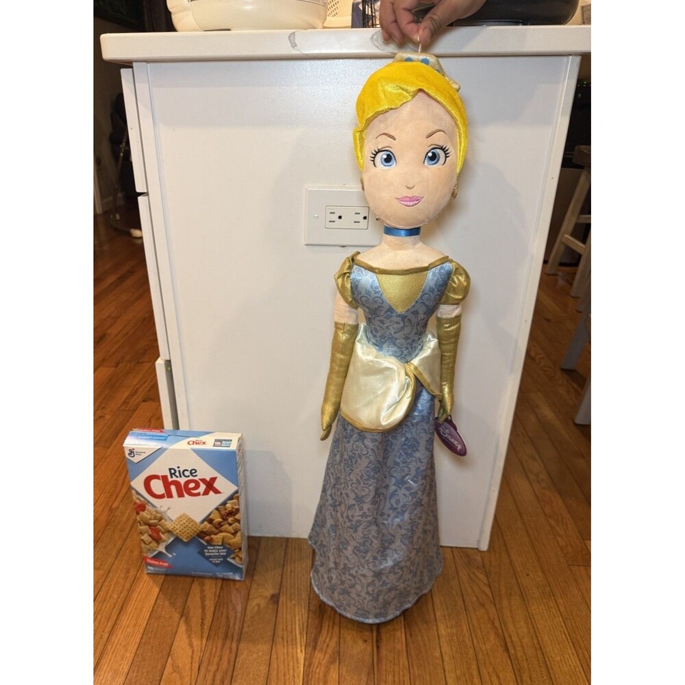DISNEY STORE HUGE 3 FT CINDERELLA Jumbo Stuffed toy PLUSH DOLL - NEW NWT